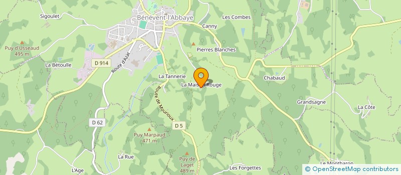 localisation de l'entreprise SPORTS PASSIONS IDEES à BENEVENT L'ABBAYE