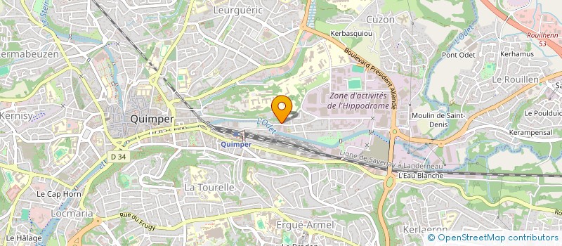 localisation de l'entreprise SPORTS RESEAUX  QUIMPER