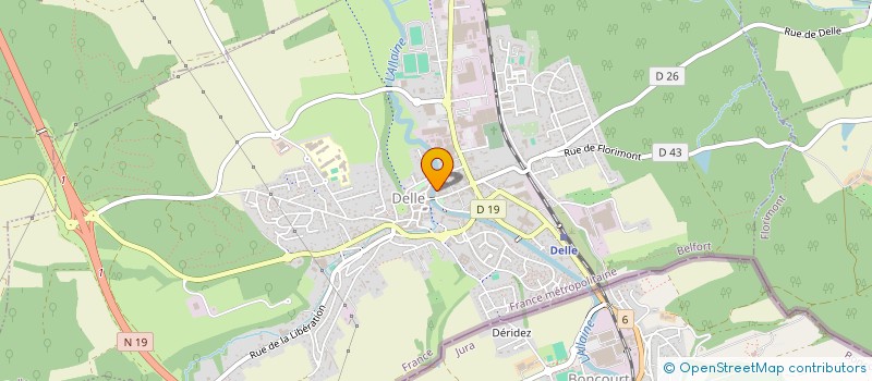 localisation de l'entreprise SPORTS REUNIS DELLOIS SECTION FOOTBALL  DELLE
