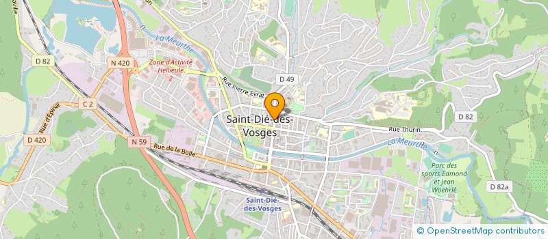 localisation de l'entreprise SPORTS REUNIS DEODATIENS SECTEUR BASKET  SAINT-DIE-DES-VOSGES