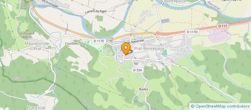 localisation de l'entreprise SPORTS SEJOURS SORTIES SPECTACLES LOISIR à PRAT-BONREPAUX