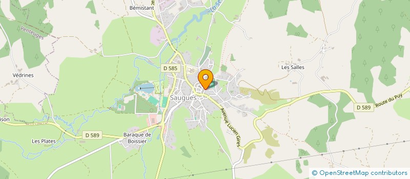 localisation de l'entreprise SPORTS VACANCES EN MARGERIDE à SAUGUES