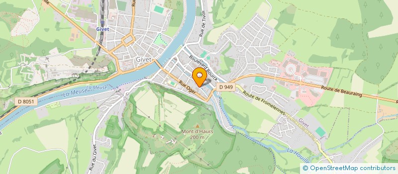 localisation de l'entreprise SPORTS VOLONTAIRES GIVETOIS  GIVET