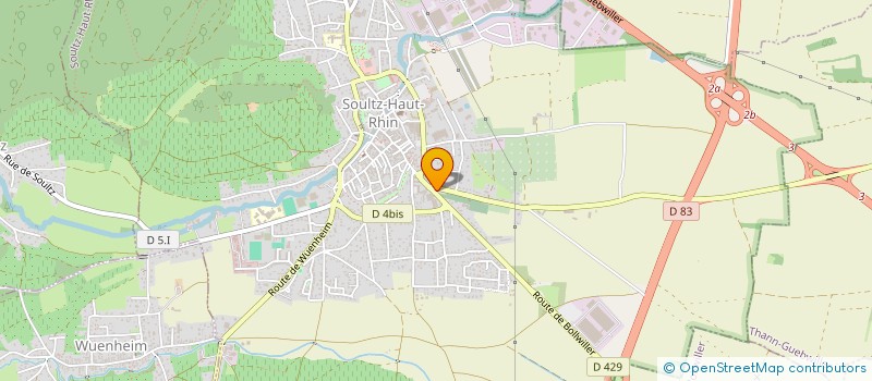 localisation de l'entreprise SPOT 3C  SOULTZ-HAUT-RHIN