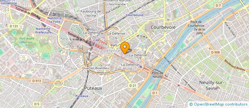 localisation de l'entreprise SPOTGOLF HOLDING à COURBEVOIE