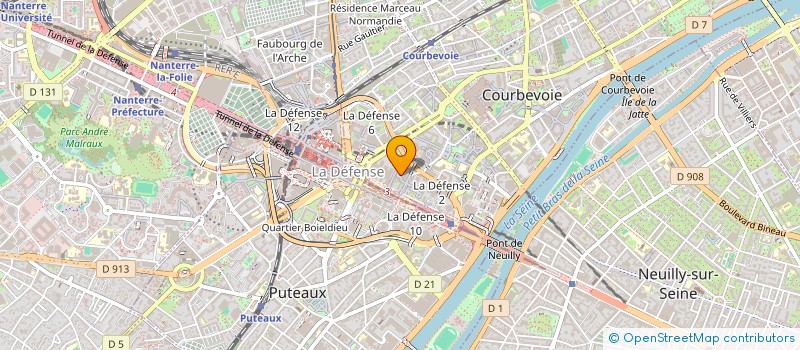localisation de l'entreprise SPOTGOLF-LA DEFENSE à COURBEVOIE