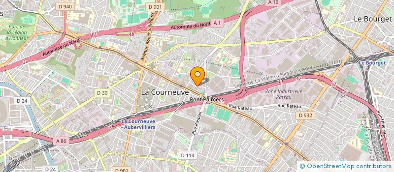 localisation de l'entreprise SPR BATIMENT à LA COURNEUVE