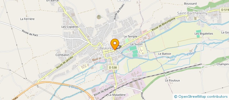 localisation de l'entreprise SPR-INFORMATIQUE  BEAUREPAIRE