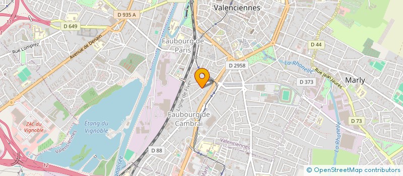 localisation de l'entreprise SPRA SNAPP PIECES DE REMPLOI AUTOMOBILE à VALENCIENNES