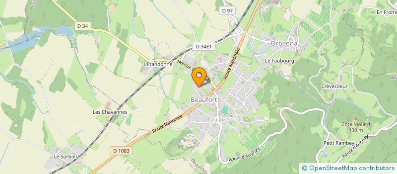 localisation de l'entreprise SPRAD à BEAUFORT-ORBAGNA