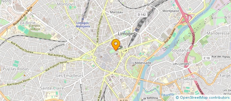 localisation de l'entreprise SPRINT PRESS BEAUBREUIL à LIMOGES