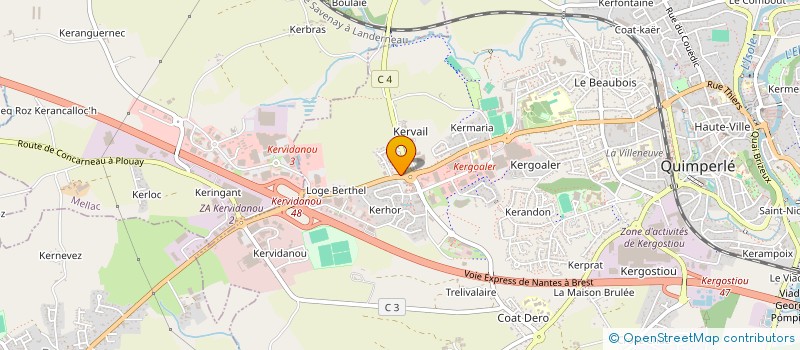 localisation de l'entreprise SPRIX RENOV à QUIMPERLE