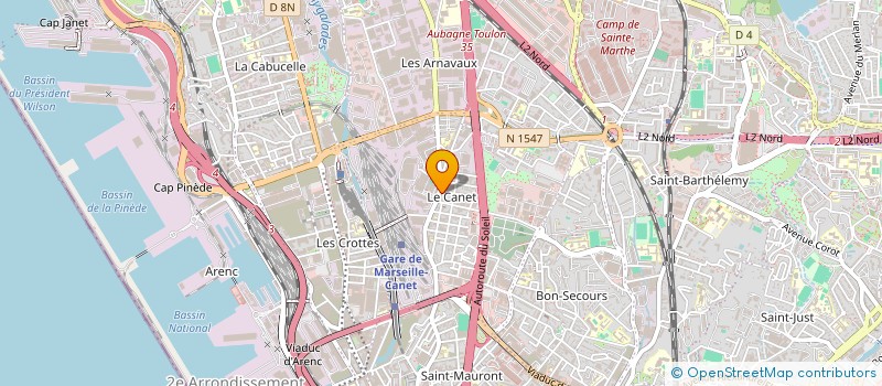 localisation de l'entreprise SPS DU CANET à MARSEILLE