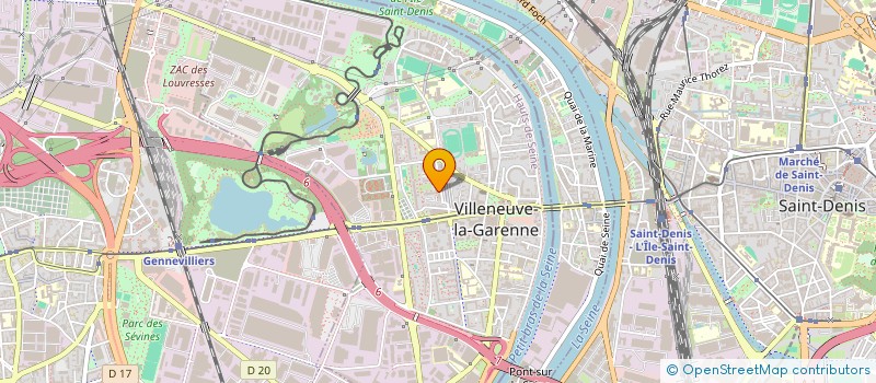 localisation de l'entreprise SPS PLOMBERIE à VILLENEUVE-LA-GARENNE