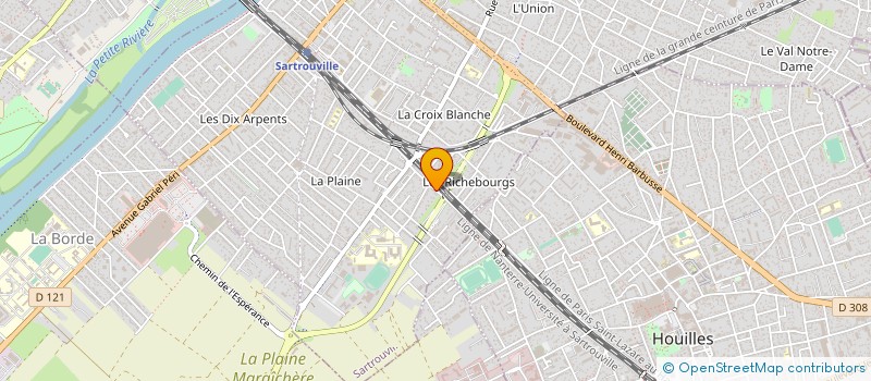 localisation de l'entreprise SPS SIGNALETIQUE à SARTROUVILLE