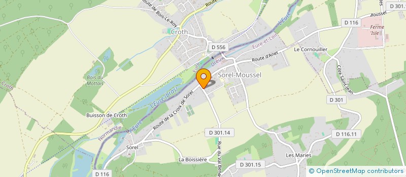 localisation de l'entreprise SPS28 à SOREL-MOUSSEL