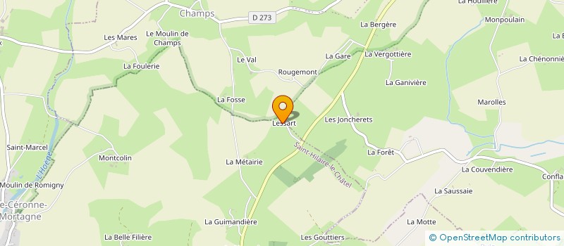 localisation de l'entreprise SPSD à SAINT-HILAIRE-LE-CHATEL