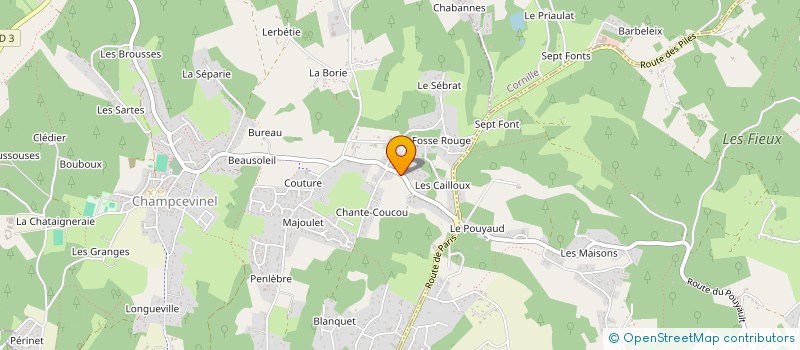 localisation de l'entreprise SPSE à CHAMPCEVINEL