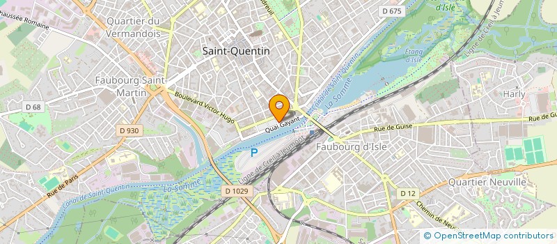 localisation de l'entreprise SQBB CLUB PARTENAIRES à SAINT QUENTIN