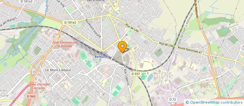 localisation de l'entreprise SQLDATANET à BETHUNE