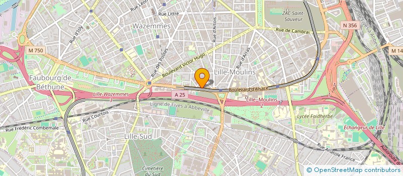 localisation de l'entreprise SQUARE DUTILLEUL à LILLE