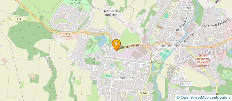 localisation de l'entreprise SQUARE TECH  CHARVIEU-CHAVAGNEUX