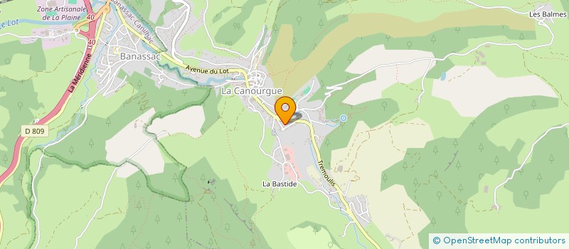 localisation de l'entreprise SQUASCH CLUB MENDOIS à LA CANOURGUE