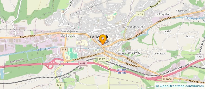 localisation de l'entreprise SQUASH CLUB DE LA TOUR DU PIN  LA TOUR-DU-PIN