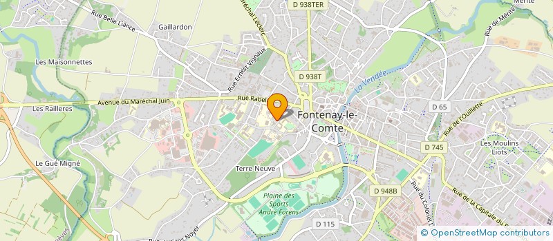 localisation de l'entreprise SQUASH CLUB FONTENAISIEN à FONTENAY-LE-COMTE