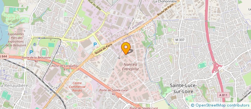 localisation de l'entreprise SQUASH NANTES EST à NANTES