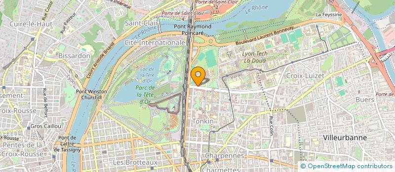 localisation de l'entreprise SQUASH RHONE METROPOLE  VILLEURBANNE