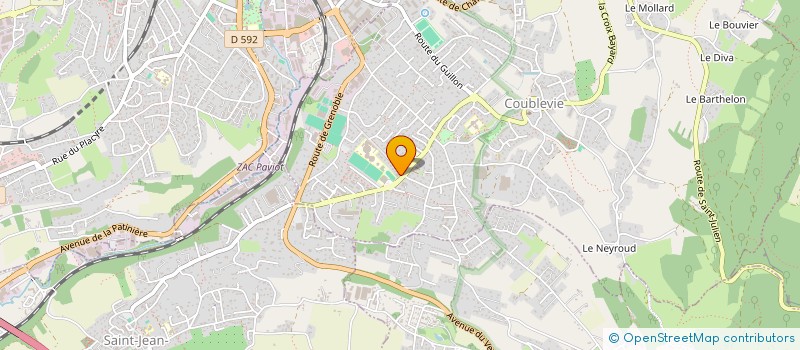 localisation de l'entreprise SQUASH VOIRONNAIS  COUBLEVIE