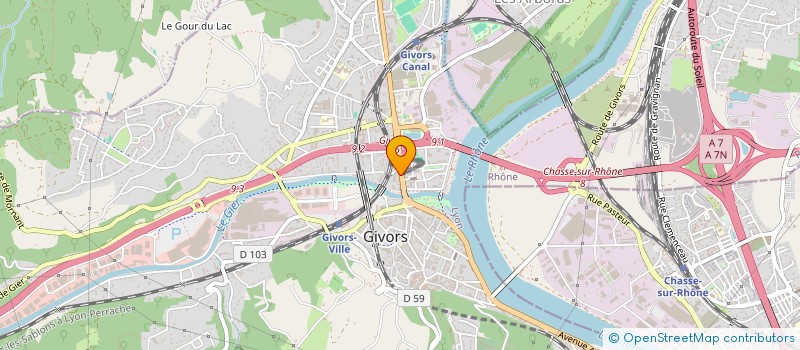 localisation de l'entreprise SQUID FOOD à GIVORS