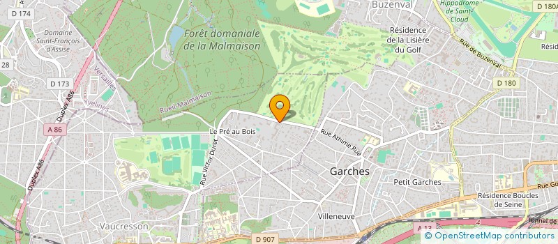 localisation de l'entreprise SQY EQUITATION à VAUCRESSON