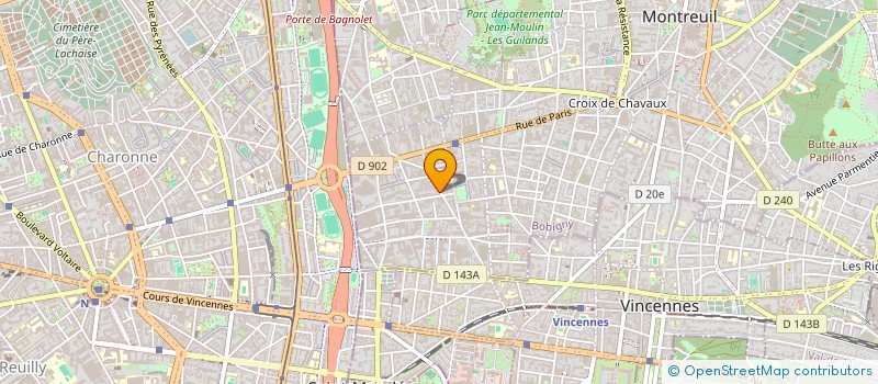 localisation de l'entreprise SR à MONTREUIL