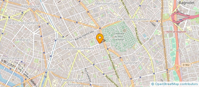 localisation de l'entreprise SR à PARIS