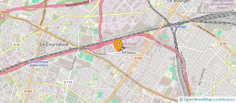 localisation de l'entreprise SR BAT à LA COURNEUVE