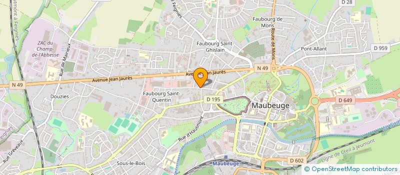 localisation de l'entreprise SR CONSTRUCTION  MAUBEUGE