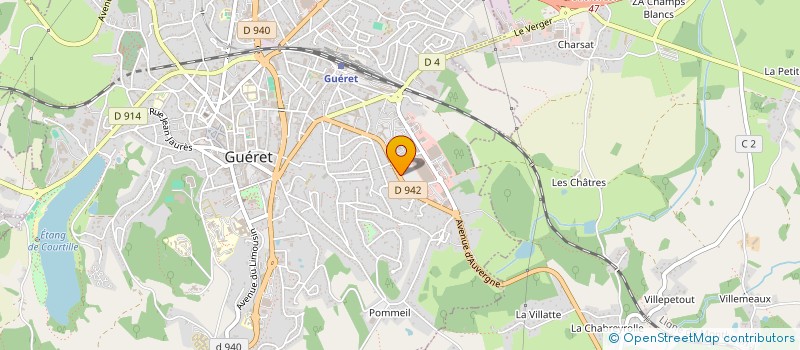 localisation de l'entreprise SR GUERET  GUERET