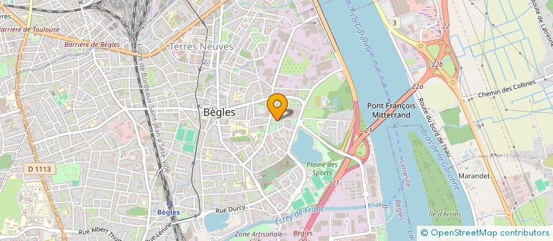 localisation de l'entreprise SR IMMO 33 à BEGLES