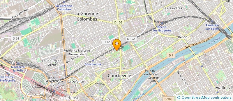 localisation de l'entreprise SR IMMO à COURBEVOIE