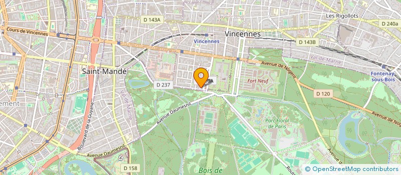 localisation de l'entreprise SR IMMO à VINCENNES