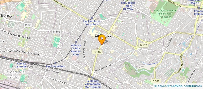 localisation de l'entreprise SR INVEST à LE RAINCY