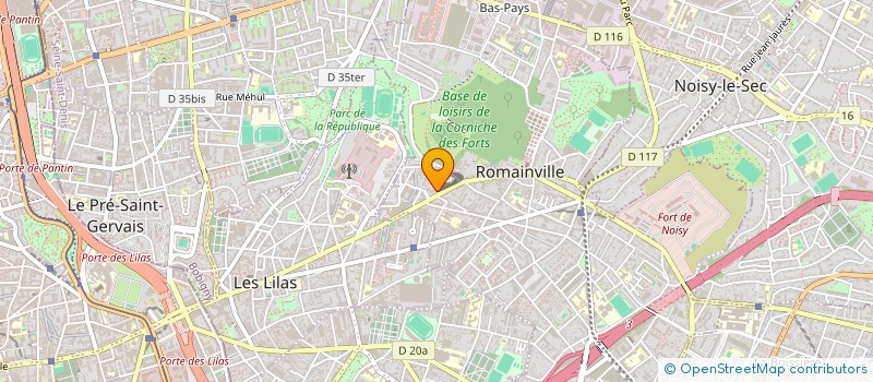 localisation de l'entreprise SR LEASE à ROMAINVILLE