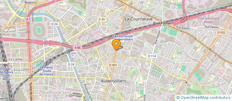 localisation de l'entreprise SR PEINTURE  AUBERVILLIERS
