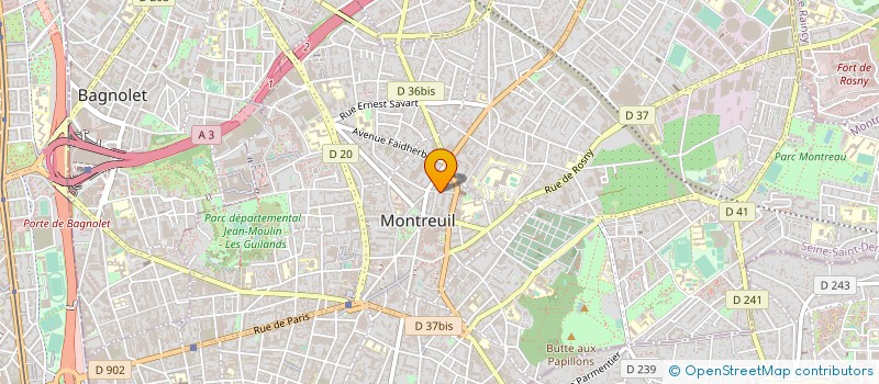 localisation de l'entreprise SR PROMO à MONTREUIL