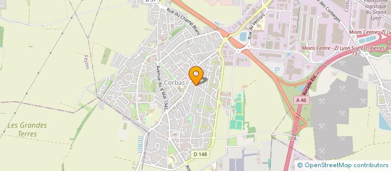 localisation de l'entreprise SR VIANDES à CORBAS