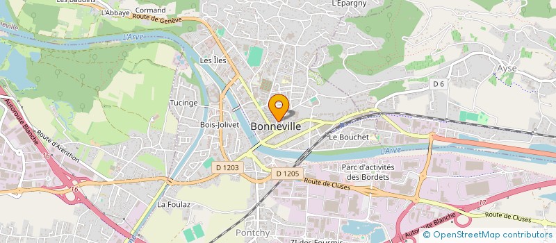 localisation de l'entreprise SR2B FAVRE  BONNEVILLE