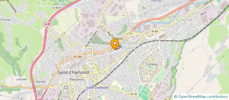 localisation de l'entreprise SRA  SAINT-CHAMOND