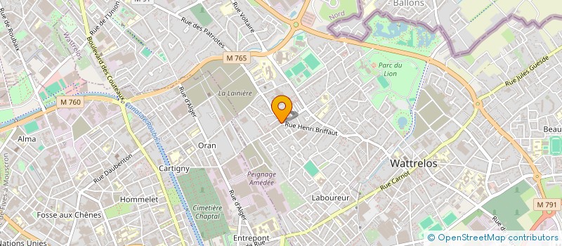 localisation de l'entreprise SRA CALICEE à WATTRELOS